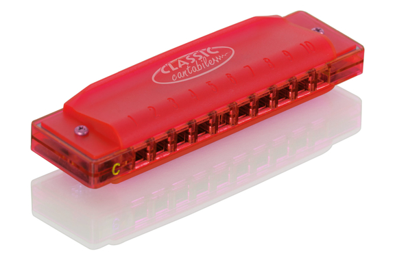 Classic Cantabile FBH-10 RD FunKids Harmonica C Major Red image 6