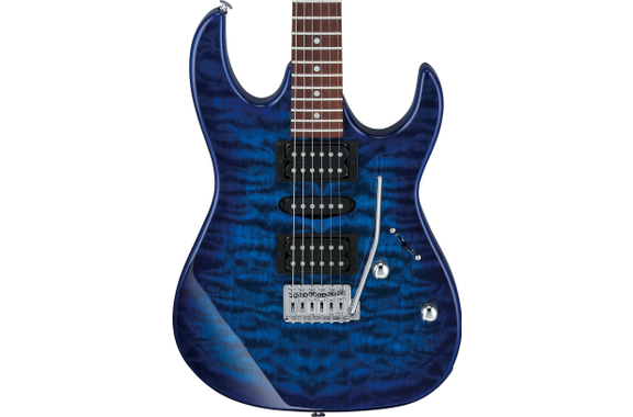 Ibanez GRX70QA-TBB Transparent Blue Burst image 6