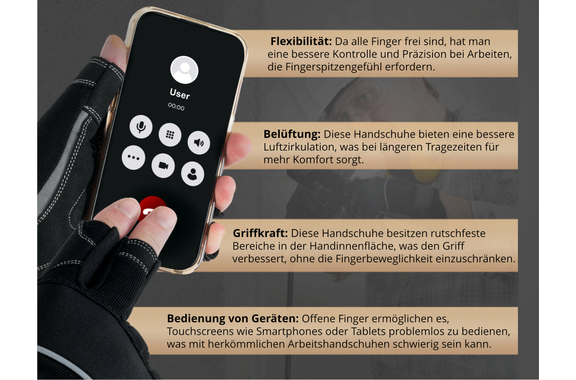 Stagecaptain RGL-0F Rigger Handschoenen Maat XL 5x Set image 6