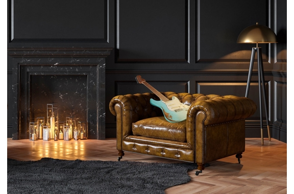 Rocktile Vinstage ST-RMGN E-Gitarre Bright Sky Blue image 6