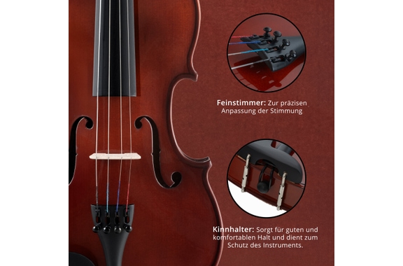 Classic Cantabile VP-100 4/4 Violinenset Natur image 6