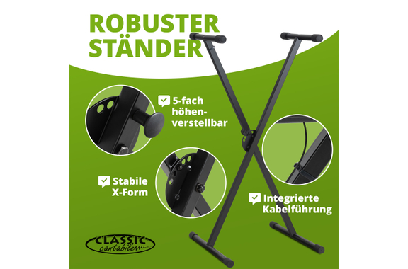 Set Clavier Classic Cantabile Support Clavier + Banc Clavier image 6