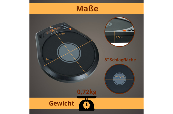 XDrum DT-1000 Drum Trainer Rhythm Coach  - Retoure (Zustand: sehr gut) image 6