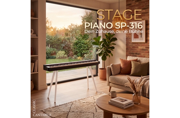 Classic Cantabile SP-316 Stage Piano Negro image 6