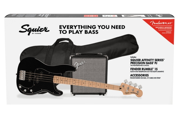 Squier Affinity Precision Bass PJ MN Black Pack image 6
