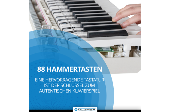 McGrey DP-19 WM E-Piano Wit mat Set image 6