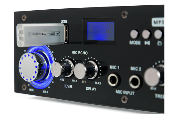 McGrey PA-350BT Bluetooth-Endstufe mit USB/MP3-Player image 6