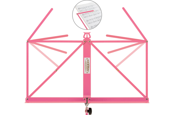 Classic Cantabile 100 Notenständer Medium Pink Set inkl. Ablagebox image 6