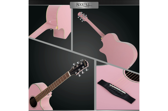 Rocktile WSC-150C-PK Chitarra Western Pink image 6