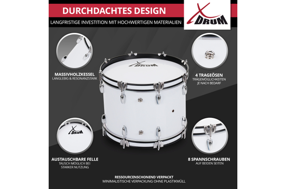 XDrum MBD-226 Marschtrommel 26" x 12"  - Retoure (Zustand: sehr gut) image 6