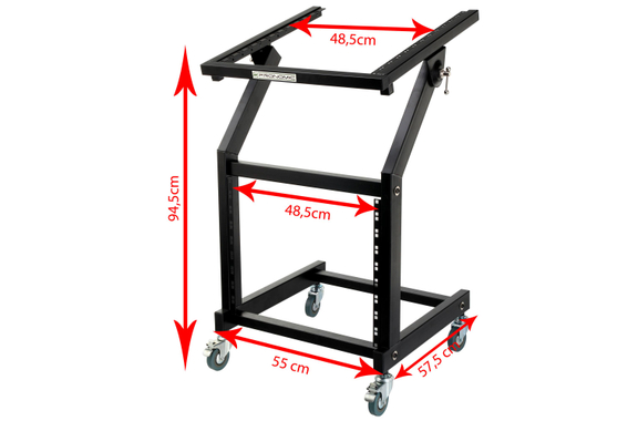 Pronomic MXS-600 Chariot Rack 12+9U avec Roulettes image 6