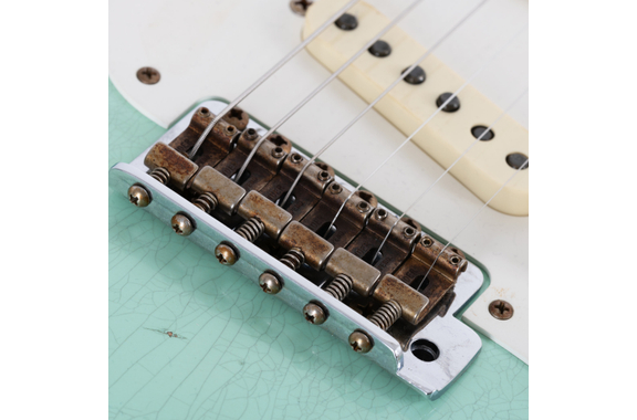 Fender Custom Shop 2024 Collection Time Machine '57 Stratocaster Heavy Relic Aged Surf Green image 6