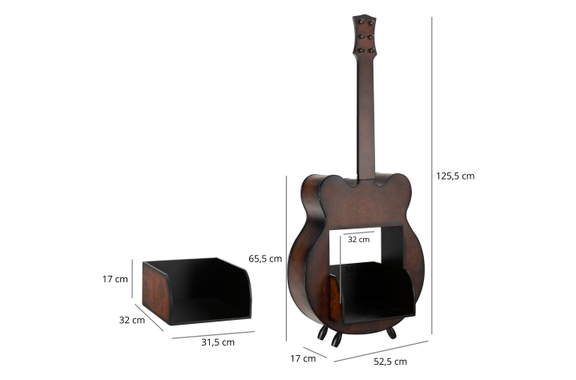 Stagecaptain SR-80 D Schallplattenregal "Django" Dunkelbraun  - Retoure (Zustand: gut) image 6