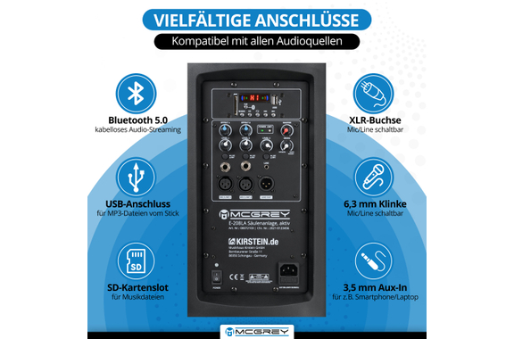 McGrey E-208LA Actief Line Array Kolominstallatie Stereo Set image 6