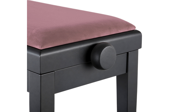 Classic Cantabile Banc De Piano Modell A Noir Mat Velours Rosé image 6