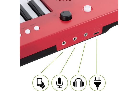 McGrey KT-3712 Keyboard Per Bambini Rosso image 6