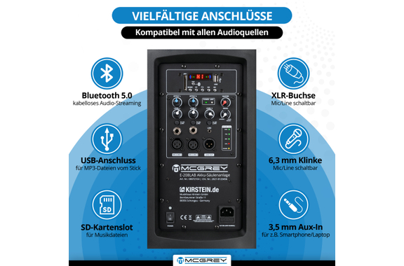 McGrey E-208LAB Aktiv Line Array Akku-Säulenanlage  - Retoure (Zustand: sehr gut) image 6