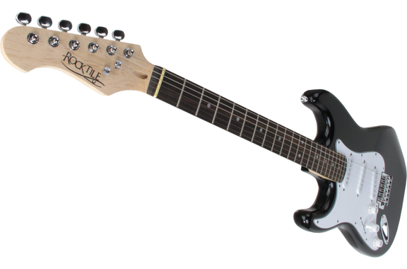 Rocktile Pro ST3-BK/RW-L Guitarra Eléctrica Para Zurdos (Lefty) Black Set con Accesorios image 6