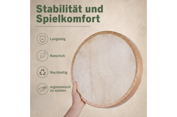 Classic Cantabile ND-15 All Natural Frame Drum 15" image 6