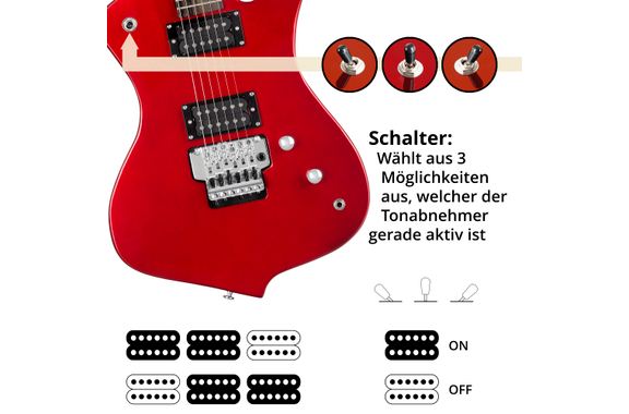 Rocktile MG-3012 Sidewinder Metallic Red image 6