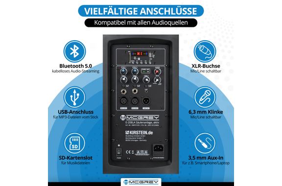 McGrey E-208LA Aktiv Line Array Säulenanlage  - Retoure (Zustand: sehr gut) image 6