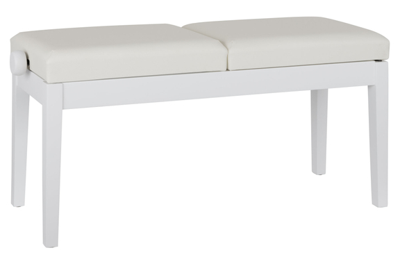 Classic Cantabile Banco De Piano Doble Blanco Mate image 6