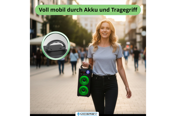McGrey BS-20 Beachside Altavoz Bluetooth Verde image 6