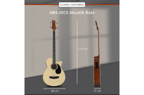Classic Cantabile AB4-20CE-NT Basse Acoustique Natural image 6