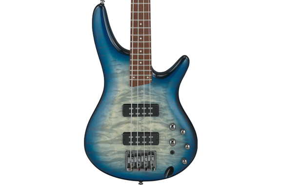 Ibanez SR400EQM-SCB Electric Bass Stained Cosmic Blue Starburst image 6