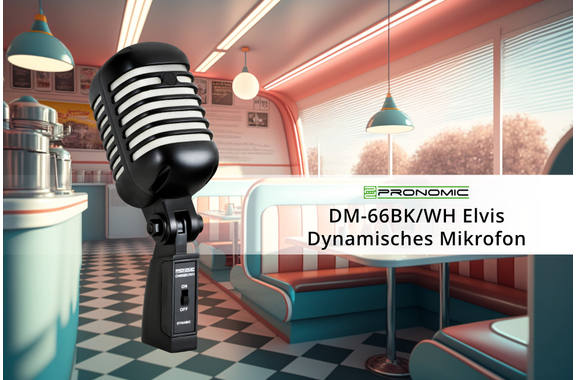 Pronomic DM-66BK/WH Elvis microphone dynamique noir/blanc image 6
