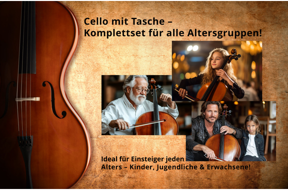 Classic Cantabile CP-200 4/4 Antique Celloset image 6