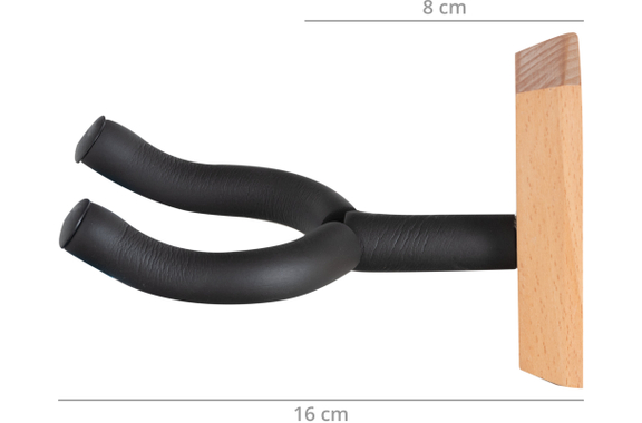 Classic Cantabile Gitarrenwandhalter Holz 3x Set image 6