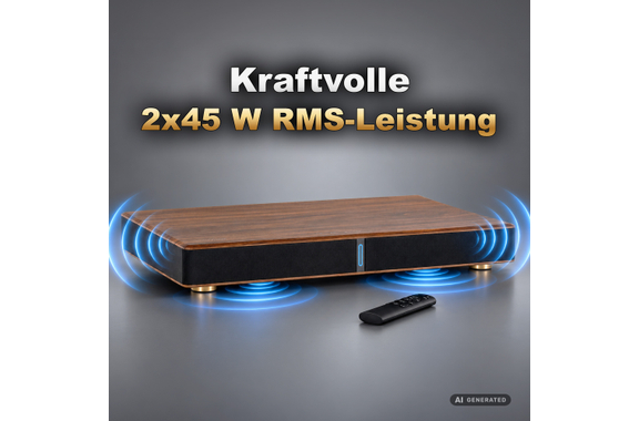 Bennett & Ross SB-700 TimberBase, base sonore TV au design bois image 6