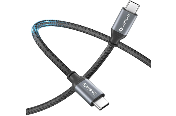 Sonero Cable De Carga USB-C A USB-C 60W Gris/Negro 1,0 m image 6