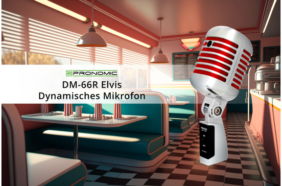 Pronomic DM-66R Elvis Dynamisches Mikrofon Silber/Rot  - Retoure (Zustand: sehr gut) image 6
