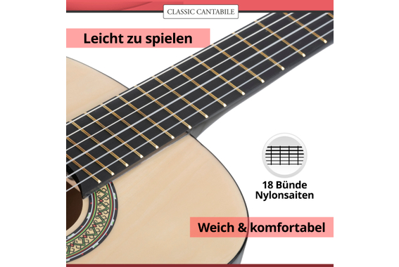 Classic Cantabile Acoustic Series AS-851 Klassikgitarre 4/4  - Retoure (Zustand: sehr gut) image 7