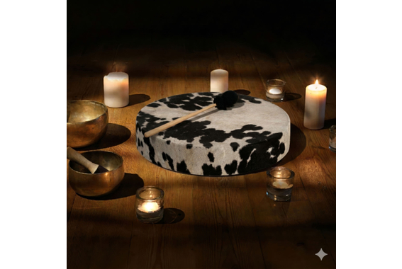 Classic Cantabile HSD-16 Traditionele Sjamanentrommel met Rundervacht 16" Set met Standaard image 7