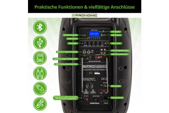 Pronomic MOVE 12MA-A Akku-Aktivbox 12" image 7