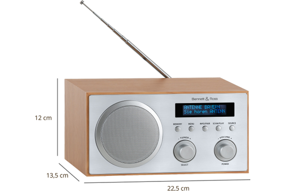 Bennett & Ross DAB-258 NT Vikedal DAB/FM-Radio mit Bluetooth  - Retoure (Zustand: sehr gut) image 7