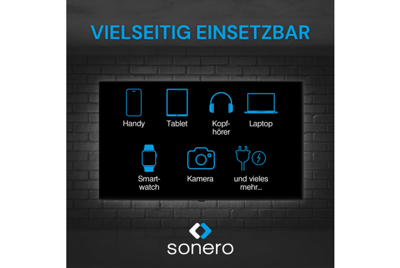Sonero 30W Adattatore Di Alimentazione USB-C GaN PD Nero image 7