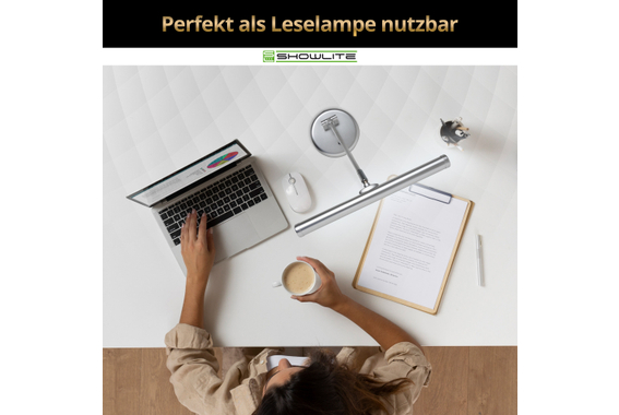 Showlite KW LED Pianoleuchte Silber matt  - Retoure (Zustand: sehr gut) image 7