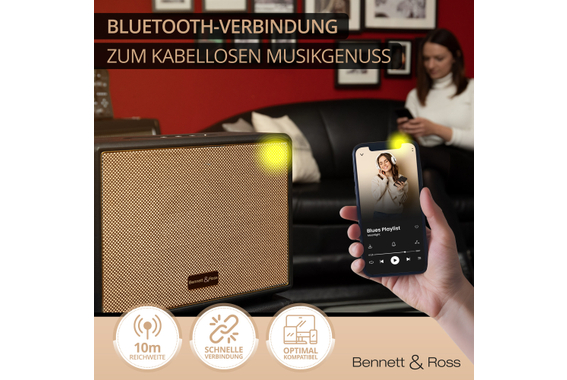 Bennett & Ross BB-880BK Blackmore Giant Bluetooth Lautsprecher Schwarz  - Retoure (Zustand: sehr gut) image 7