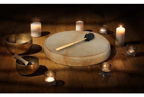 Classic Cantabile SD-18 Sjamaantrommel 18" Set met Standaard image 7