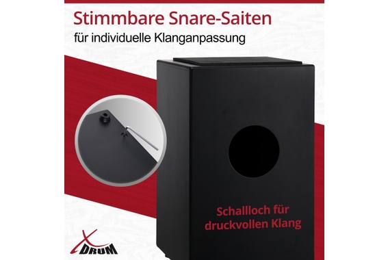 XDrum Cajon Primero Negra inkl. Cajonschule und Tasche  - Retoure (Verpackungsschaden) image 7