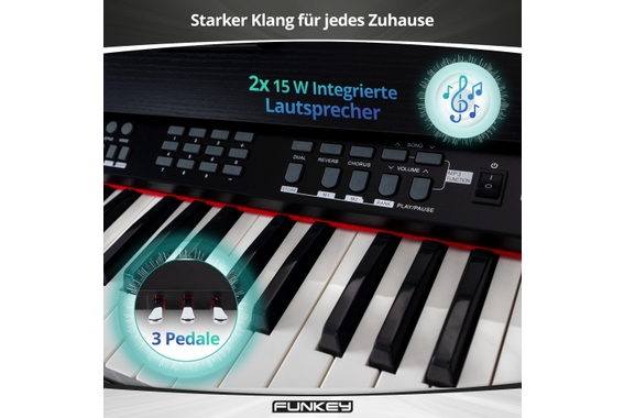 FunKey DP-88 II Digitalpiano schwarz  - Retoure (Zustand: akzeptabel) image 7