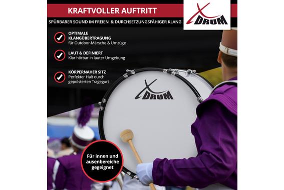 XDrum MBD-226 Marschtrommel 26" x 12"  - Retoure (Verpackungsschaden) image 7