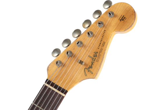 Fender Custom Shop 1963 Super Heavy Relic Stratocaster Super Faded Aged Vintage White over 3-Tone-Sunburst image 7