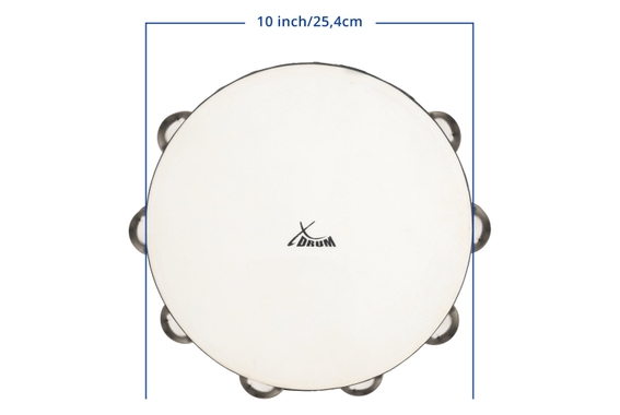 XDrum TMF10-BK 10" Tambourijn met Vel image 7