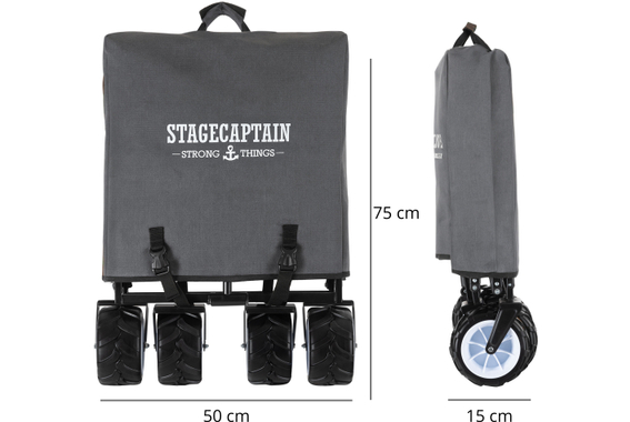Stagecaptain Bollycart-907 GY Bollerwagen ohne Dach Grau  - Retoure (Zustand: gut) image 7