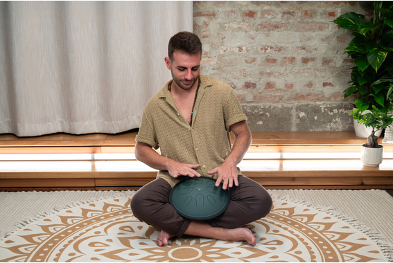 Meinl Sonic Energy 10" Compact Steel Tongue Drum Dunkelgrün image 7